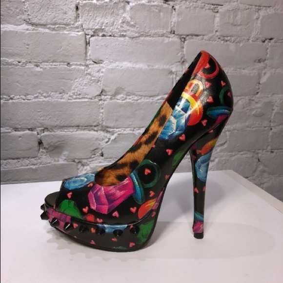 NWOT IRON FIST RING POP HEELS (fits like a sz 10) - Picture 3 of 7
